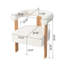Fauteuil moderne blanc avec boucle en velours, accoudoirs à siège pivotant, rehaussant le décor de diverses pièces
