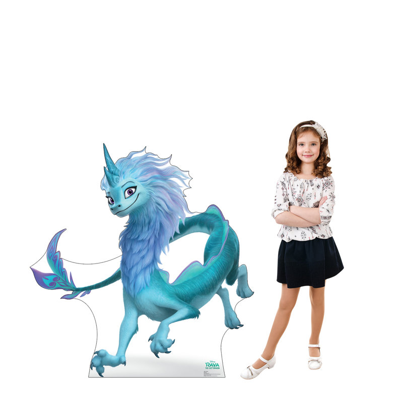 47 x 45 in. Blue Dragon Cardboard Cutout, Disney's Raya