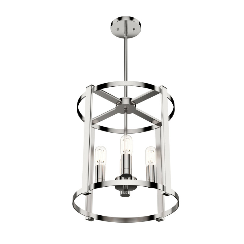 Astwood 4 - Light Lantern Chandelier, Polished Nickel, 16" W x 16" D x 17.75" H