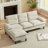 86.22" Chenille Sectional Sofa With Ottoman-30534548