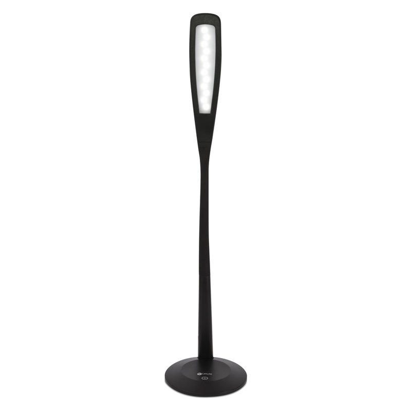 Black Adjustable LED Clip-On Lamp with Touch Control