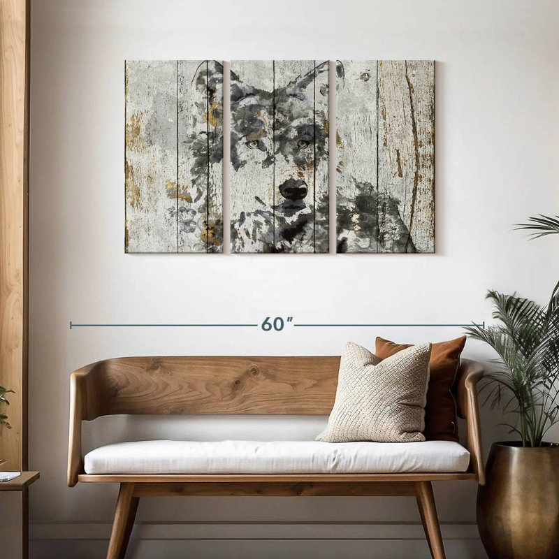 Wolf Gaze, 28" H x 45" W