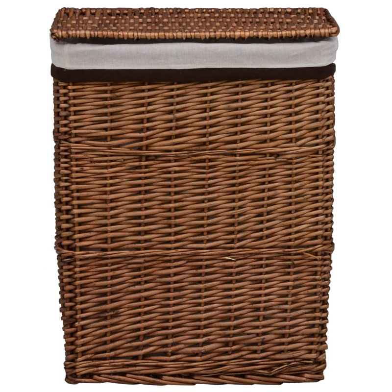 Wicker Laundry Basket, Brown