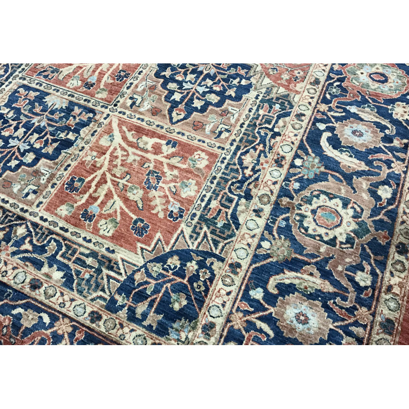 Tapis noir de haute qualité noué à la main