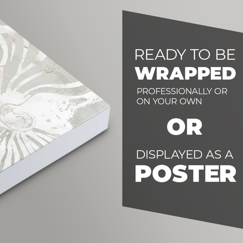 Collection Nautilus Shell - impression sur toile seulement - NON-CADRE, H 48 po x l 32 po