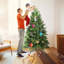 Arbre de Noël avec 1599 pointes en PE + PVC - Arbre de Noël plein corps avec branches articulées, assemblage facile, support en métal stable, décoration de Noël vert classique-1571766924