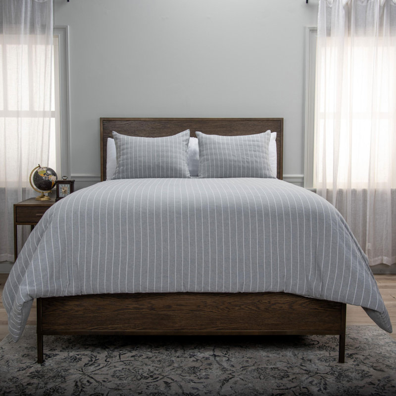 3 pièces Ensemble d'édredon en coton / polyester recyclé, Édredon grand + 2 taies décoratives pour très g
