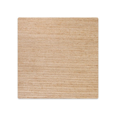 Heller Hand Knotted Sumak Jute Eco-Friendly Solid Area Rugs - Square, Ivory Color | Contemporary Pattern | High Pile | Natural Fiber | Indoor/Outdoor