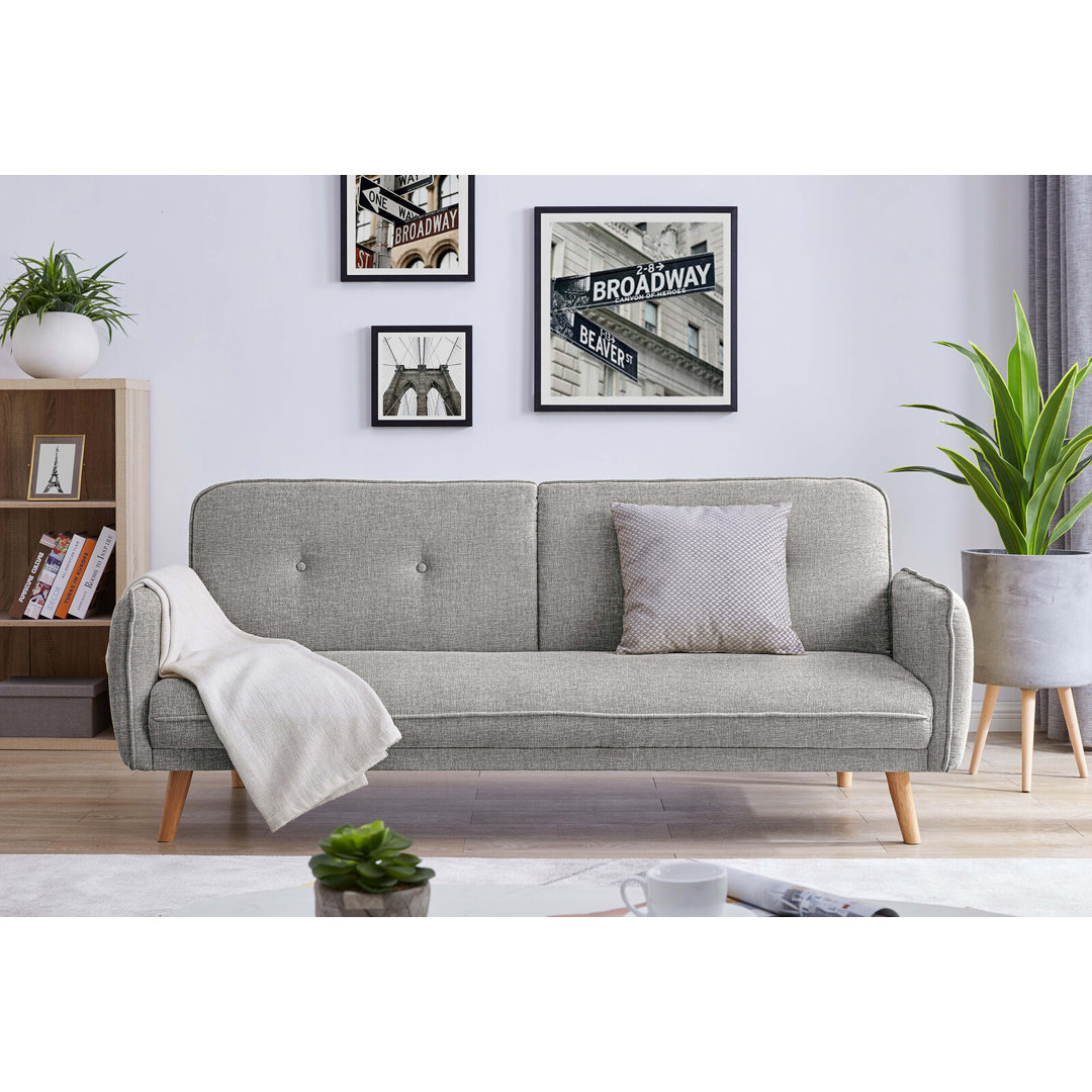 3-Sitzer Sofa Strukturstoff fein Hellgrau