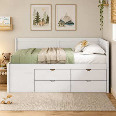 Daybed with Drawers and Shelves