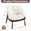 Fauteuil d'appoint amovible en velours de coton l 27,4 po-1315393960