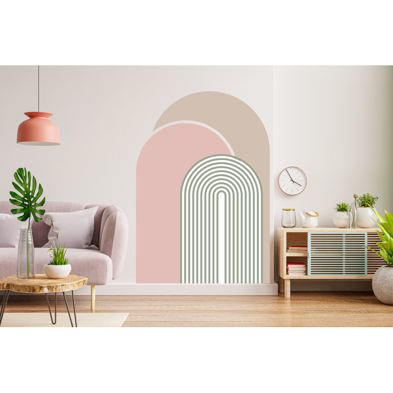 Adhésif décoratif Boho, décoration de salon, autocollant d'arche de lit, adhésif mural Hedboard, autocollant mural arche, autocollant mural arche, autocollant mural 496RS