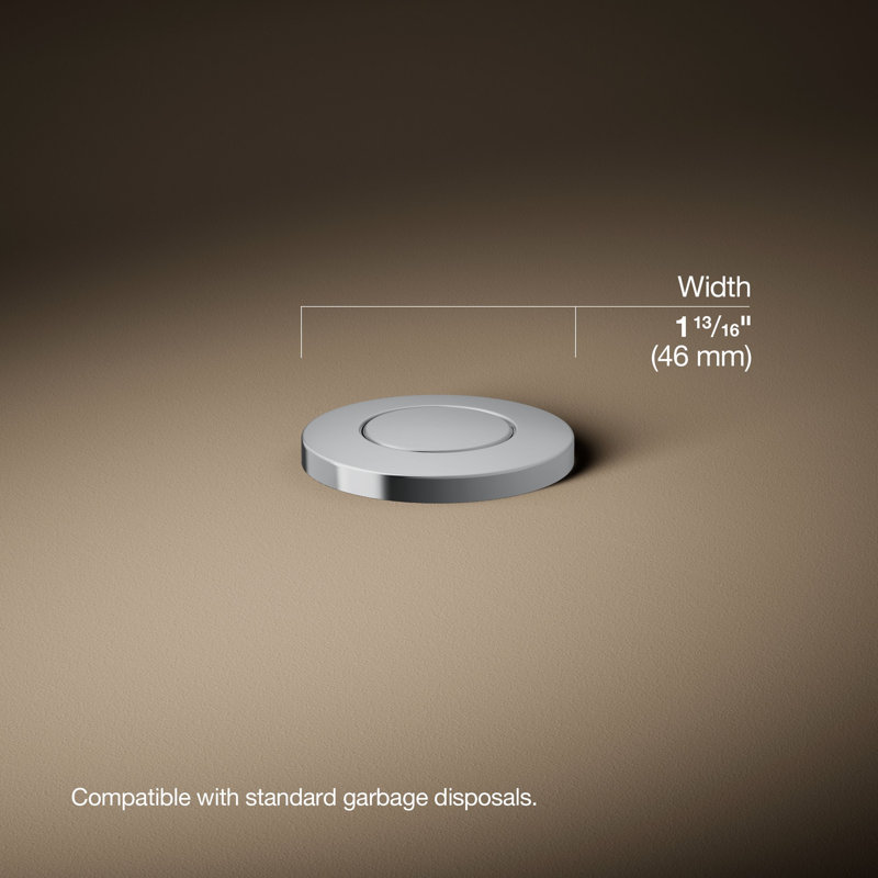 Garbage Disposal Air Switch Kit, Silver