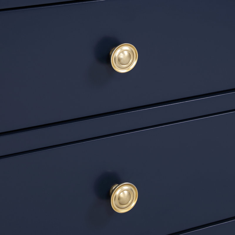 Table de chevet à 2 tiroirs pour la chambre à coucher, Bleu très foncé