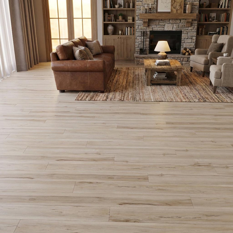 12 Mil 6 In. X 36 In. X 1.8mm Peel And Stick Vinyl Tile Flooring, Water Resistant, Original Wood (22.5 Sq.ft.), Original Wood