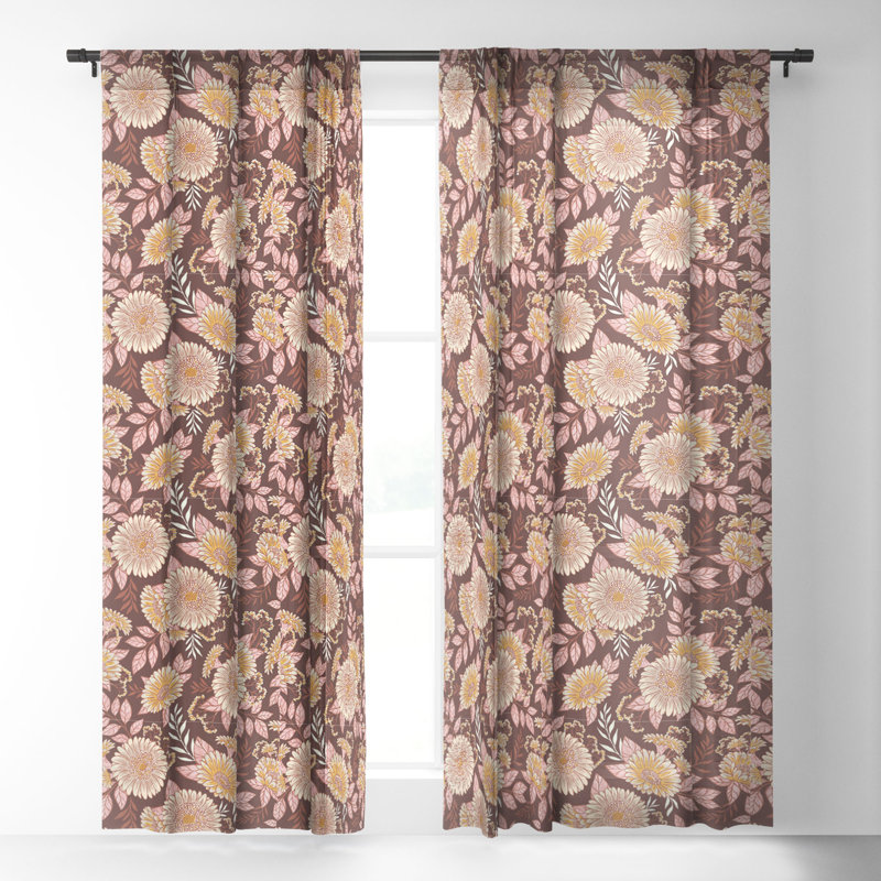 Ensemble de 2 rideaux en rideau Avenie Cottage Garden I, L 50 po x L 63 po