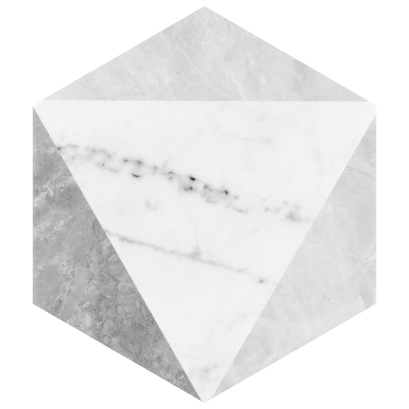 Classico Carrara 7" x 8" Porcelain Marble Look Wall & Floor Tile