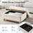 Elan Modern 30.25"W Rectangular Chenille Storage Ottoman with Reversible Flip-Top Coffee Table Tray-919886961