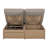 Outdoor Double Sunbed, Wicker Rattan Patio Reclining Chairs with Adjustable Backrest and Seat, Conversational Set for 2 Person-1908563803