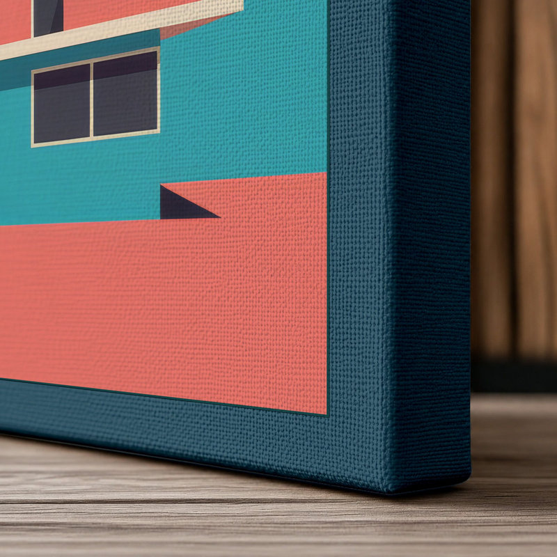 Print, 24x16 - 61.0 x 40.6 cm, Teal Border