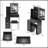 29.2" Small Size Left Bedside Cabinet Vanity Table + Cushioned Stool, Large Sliding, Touch Control, Tri-Color Switching, Brightness Adjust LED Mirror, High Capacity Storage, Suitable For Small Space-1713415262