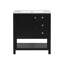 Meuble-lavabo de style transitionnel avec meuble-lavabo en céramique