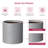 10in. Small Concrete Gray(Upgraded Interior) Cement Tall Round Planter Pot Cylindrical Flower Planter with Drainage Hole-75778887-75778886