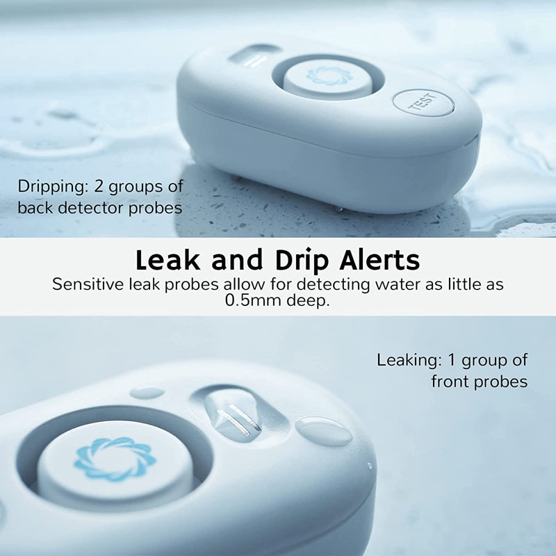 Airthereal Water Leak Detector 3-Pack with WiFi Gateway, Water Alarm Sensor