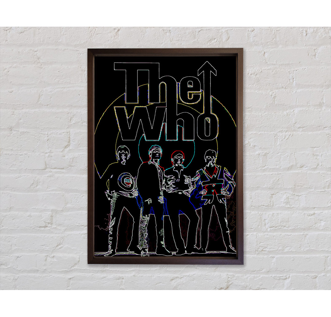 The Who Black - Einzelner Bilderrahmen Kunstdrucke auf Leinwand