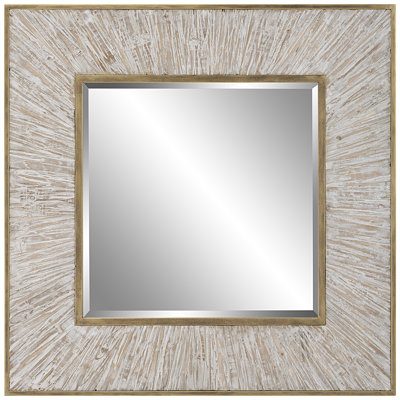 Wood Square Wall Mirror