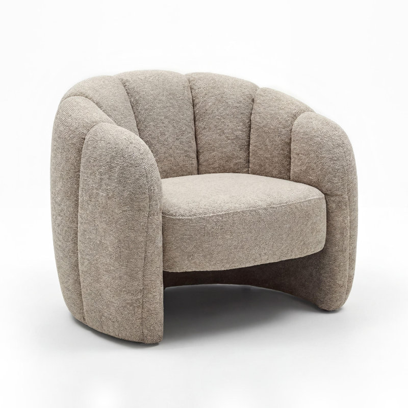 Upholstered Fabric Accent Chair, Grey
