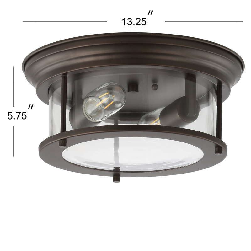 Plafonnier encastré 2 lumières 13,25 po Ceballos, Bronze huilé