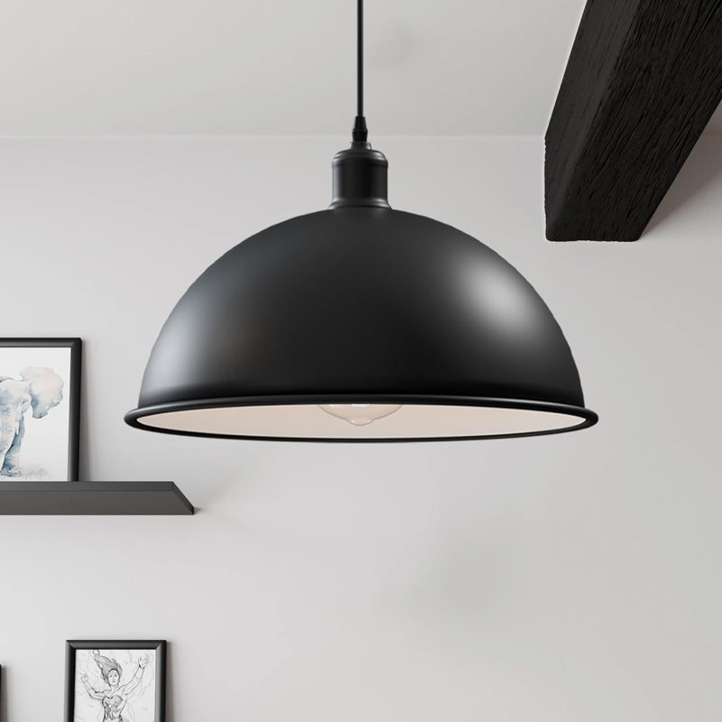 Supen 1 - Light Shiny Black Pendant