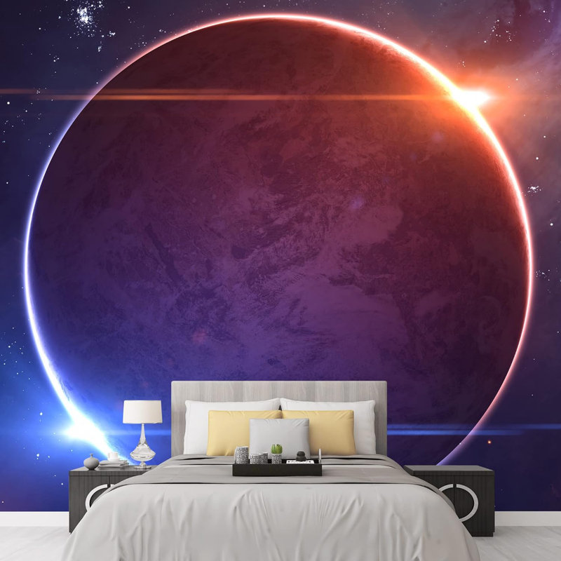 Planet In Outer Space Galaxy Border, 100" L x 144" W