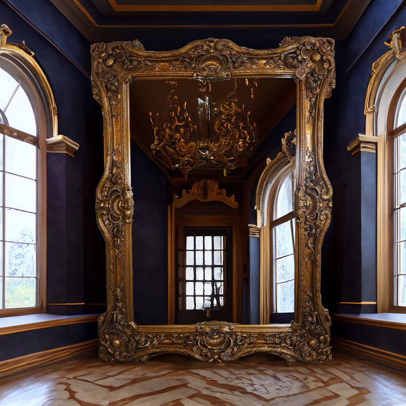 Tuscany Classics Rectangle Wood Floor Mirror | Wayfair