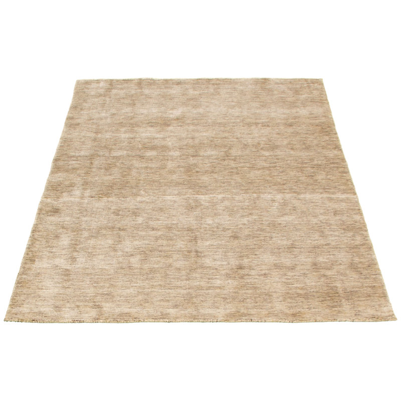 Tapis beige fait à la main Dhurrie