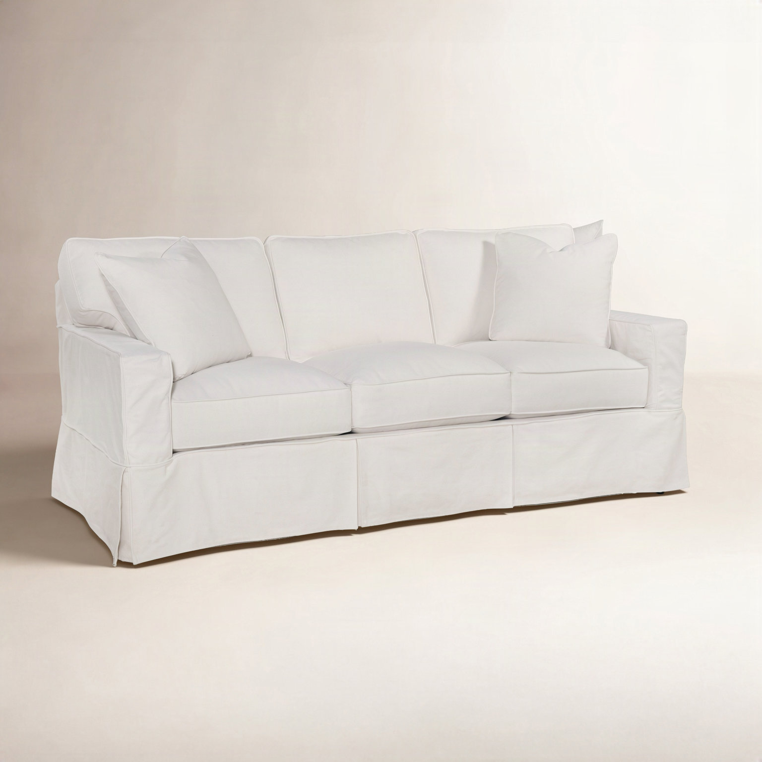 Gramercy Park 81'' Slipcovered Sofa, 5" Innerspring Mattress, Elite Ivory; 0321-91