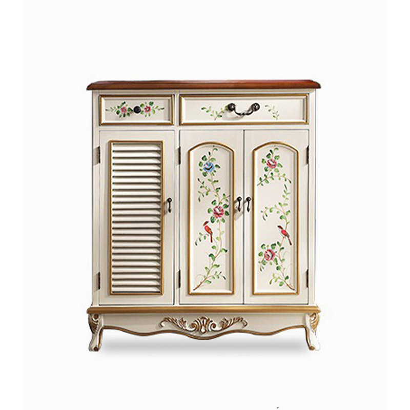 Armoire à chaussures en bois massif American Country Style