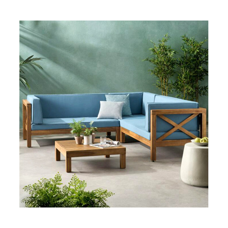 Ensemble de canapé 4 pièces Brava, bleu