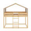 Lit simple superposé en bois avec tente-1919963880