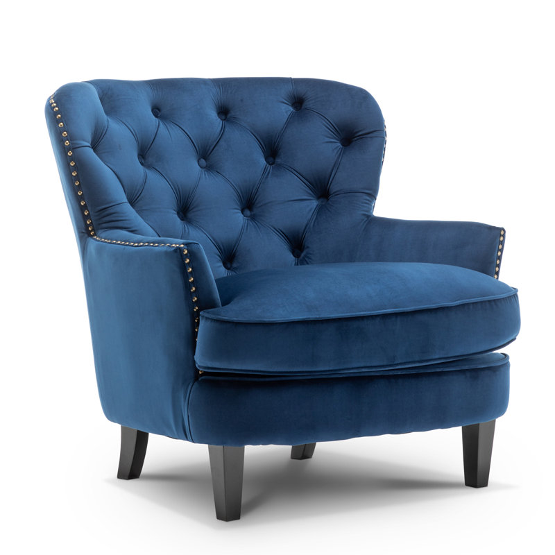 Higgenbotham Armchair, Blue Velvet