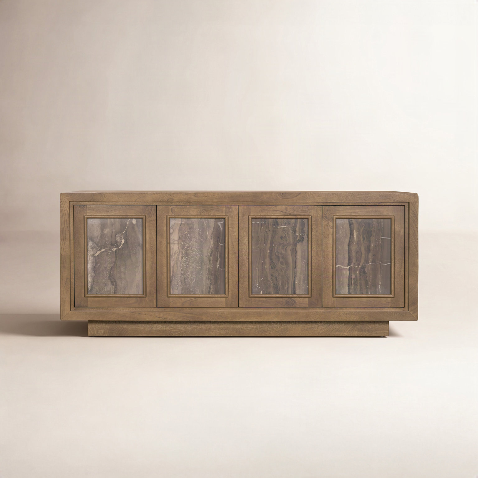 Genuine Marble and Mango Sideboard
