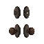 Nostalgic Warehouse Cottage Entry Set with Brown Porcelain Knob-409684253-409684236