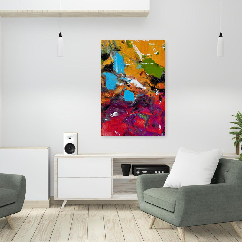 Art contemporain, art contemporain abstrait, H 36 po x l 24 po