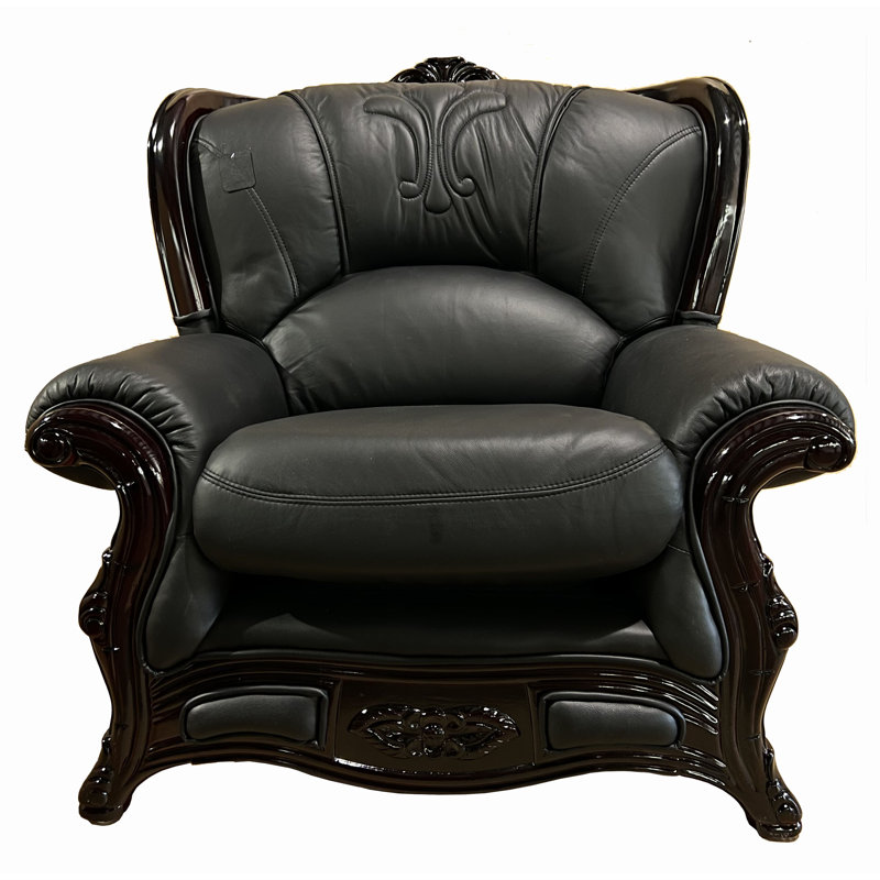 Fauteuil en cuir véritable