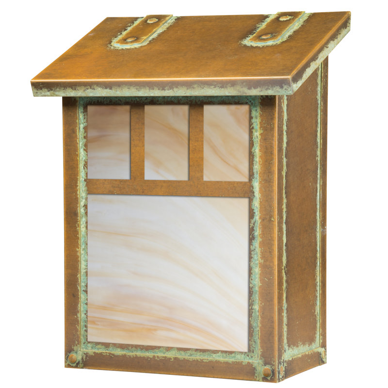 Boîte aux lettres murale double Giunta, Vert nouveau, Miel