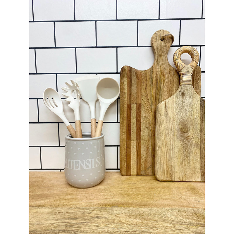 Ceramic / Porcelain Oval Utensil Crock