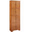 Armoire de rangement de 72,4 po de hauteur en chêne, 8 portes et 4 tablettes. Pour différents espaces. Extérieur lisse, construction stable, plusieurs pièces. Finition, fondation