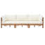 Lit de jour modulaire Airloom avec structure en bois d'acacia et coussins épais