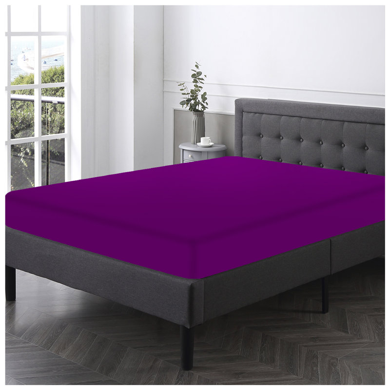 Diamond Fitted Sheet, Double (4'6), Berry